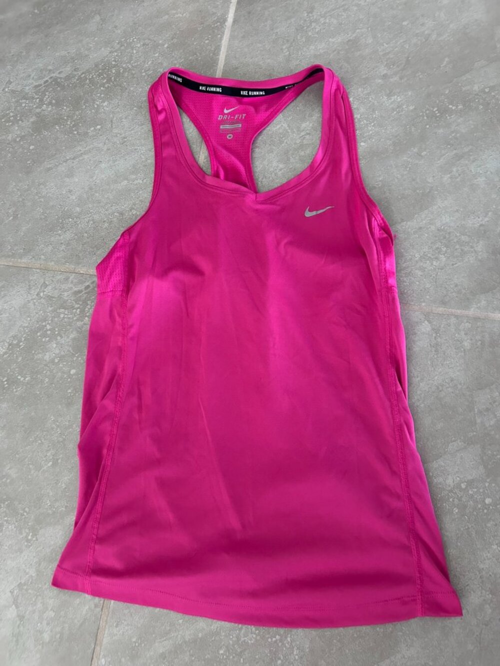 Nike Dri-Fit Racerback Running Tank Top Pink Medium